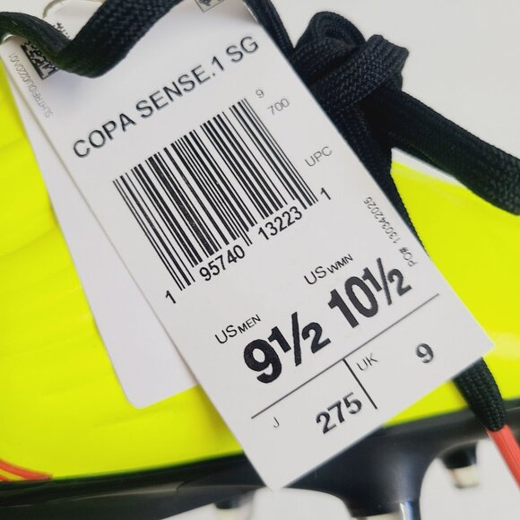 NEW Adidas Copa Sense.1 SG Game Data Soccer Cleats GY8935 Size 9.5 Team Solar main image 5